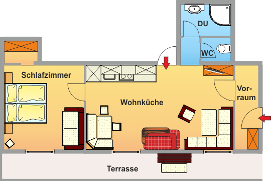 Skizze Appartement EG